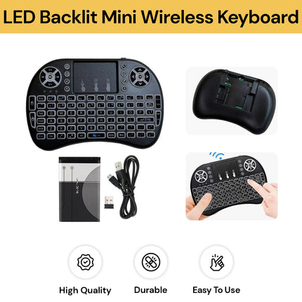 LED Backlit Mini Wireless Keyboard