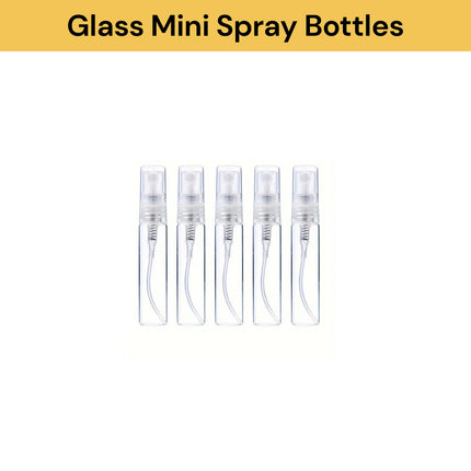 5PCs Premium Glass Mini Spray Bottles 