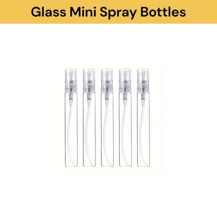 5PCs Premium Glass Mini Spray Bottles 