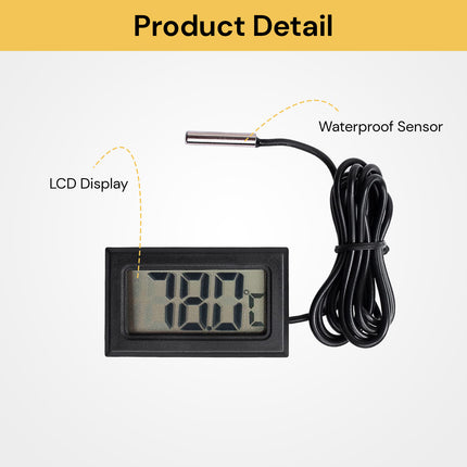 Digital LCD Thermometer With External Probe