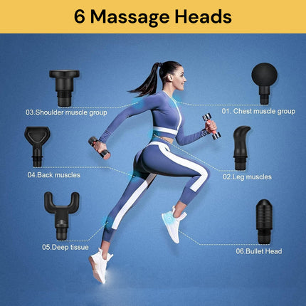 Muscle Massage Gun With 6 Heads