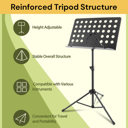 Adjustable Heavy-Duty Music Stand