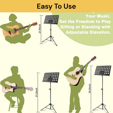 Adjustable Heavy-Duty Music Stand