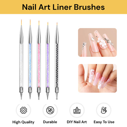 5PCs Nail Art Liner Brushes