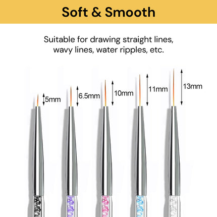 5PCs Nail Art Liner Brushes