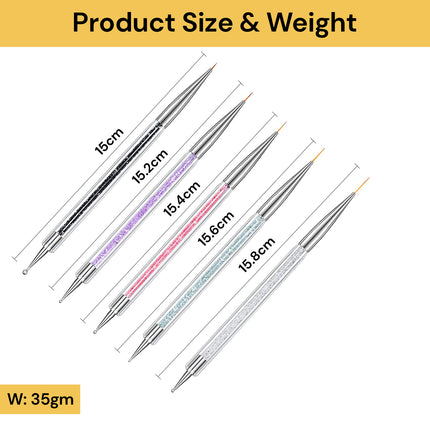 5PCs Nail Art Liner Brushes