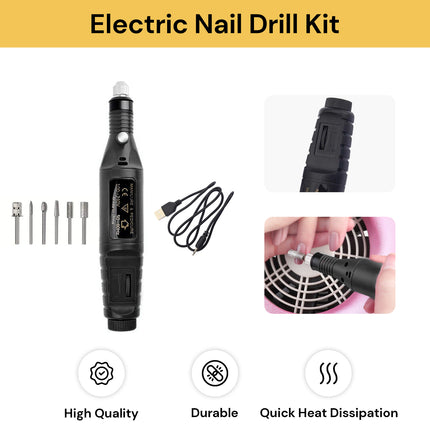 Professional Portable Electric Nail Drill Kit