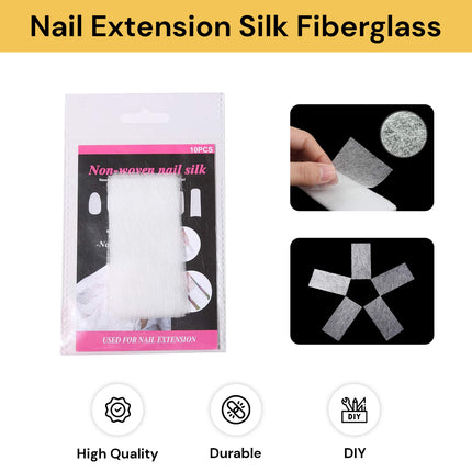 10PCs Nail Extension Silk Fiberglass