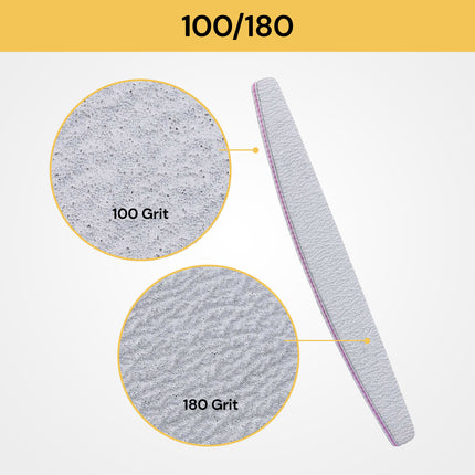 25PCs 100/180 Grits Nail Files