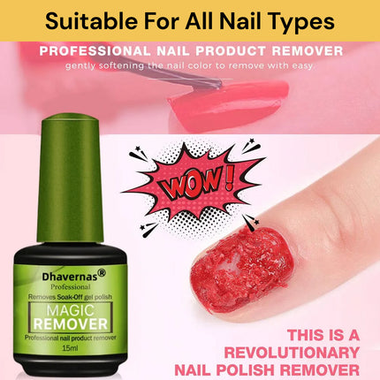 Acetone Free Nail Polish Remover | Easy to Use | 15ml