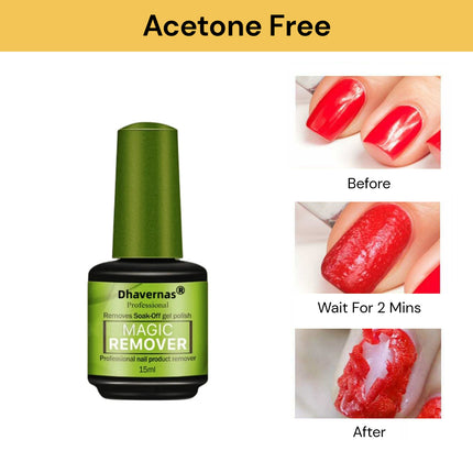 Acetone Free Nail Polish Remover | Easy to Use | 15ml