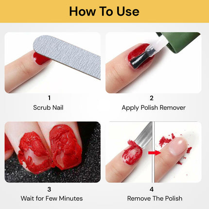 2 Pcs Acetone Free Nail Polish Remover | Easy to Use | 15ml