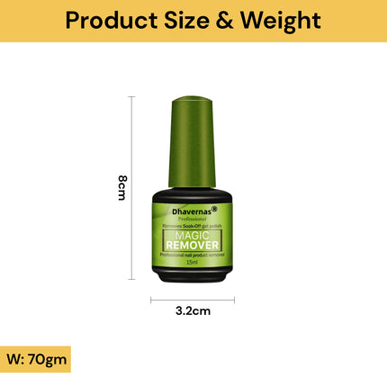 Acetone Free Nail Polish Remover | Easy to Use | 15ml