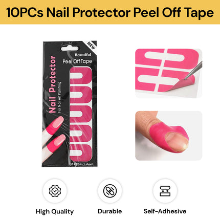10PCs Nail Protector Peel Off Tape