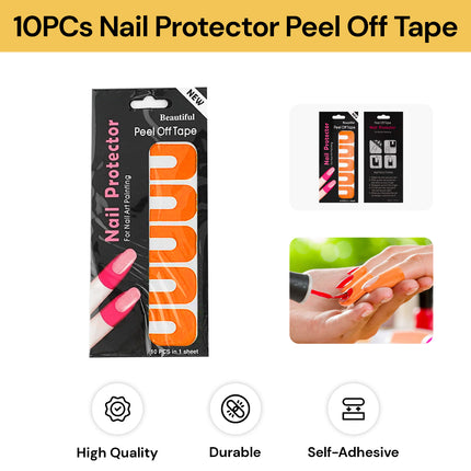 10PCs Nail Protector Peel Off Tape