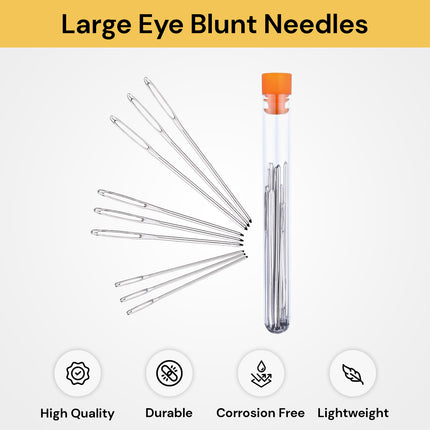 9PCs Large Eye Blunt Needles