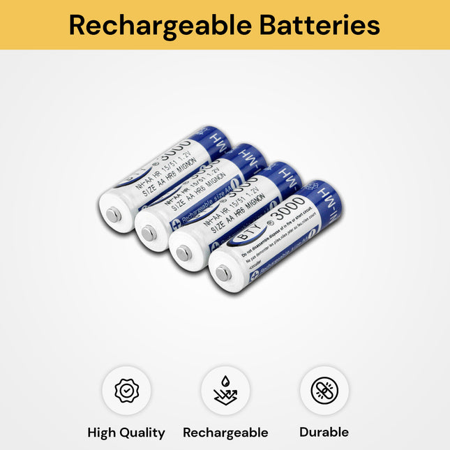 4PCs NI-MH 1.2V Recharge Batteries