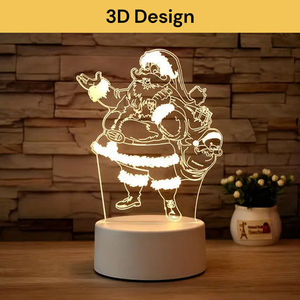 3D Santa Claus Shaped LED Night Light