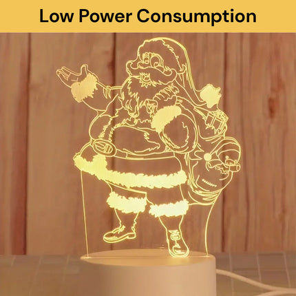 3D Santa Claus Shaped LED Night Light