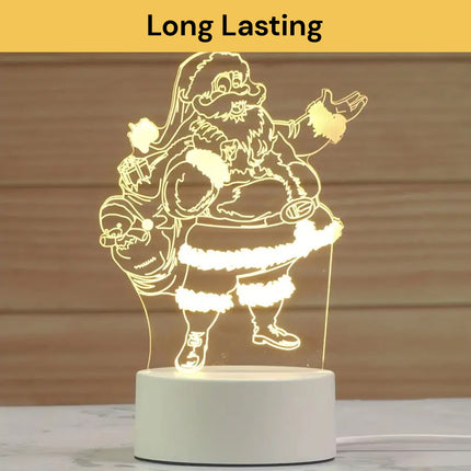 3D Santa Claus Shaped LED Night Light