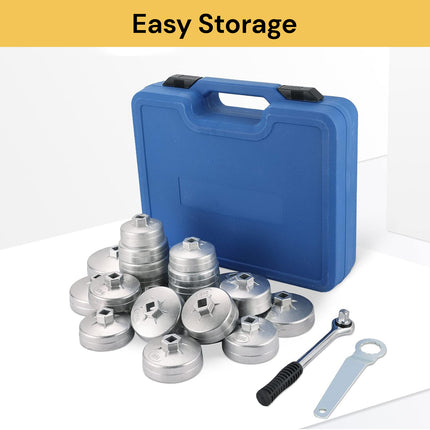 23Pcs Aluminium Oil Filter Wrench Set