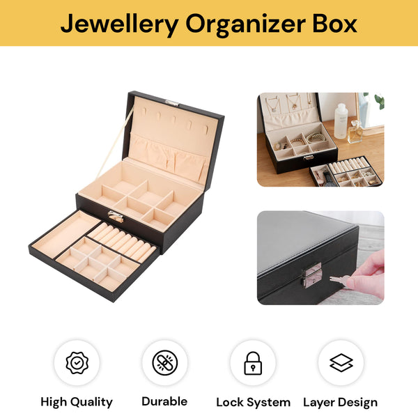 Double Layer Jewellery Organizer Box