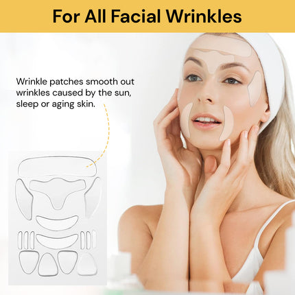 16PCs Reusable Facial Silicone Patch Set
