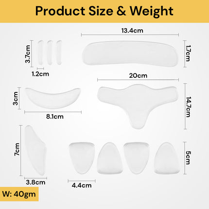 16PCs Reusable Facial Silicone Patch Set