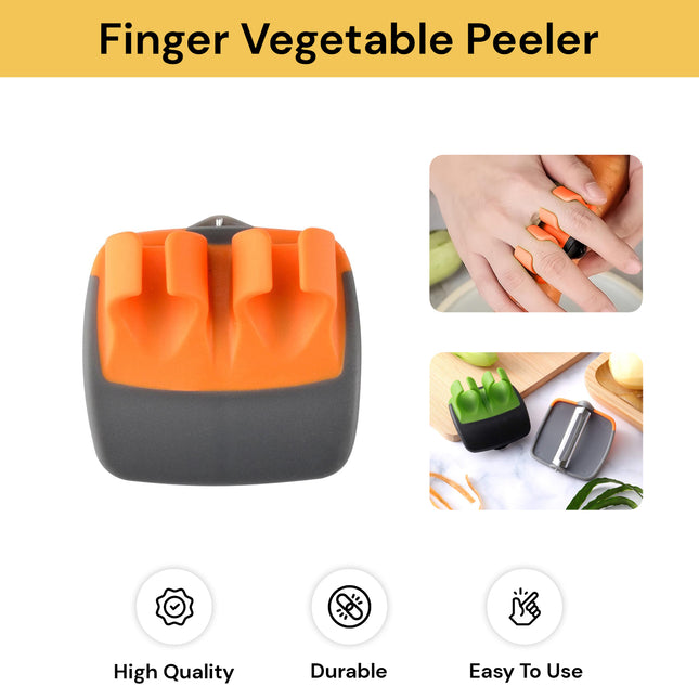 Finger Vegetable Palm Peeler Kitchen Fruit Potato Peeler with Comfortable Rubber Finger Grip