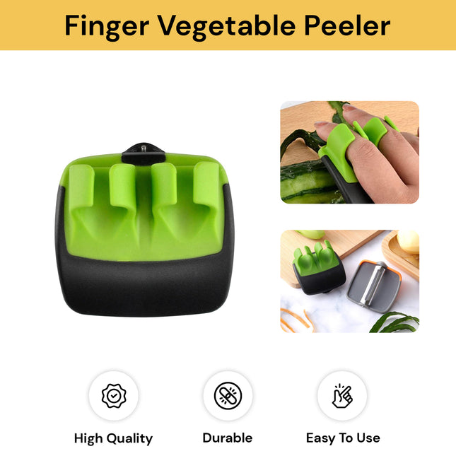 Finger Vegetable Palm Peeler Kitchen Fruit Potato Peeler with Comfortable Rubber Finger Grip