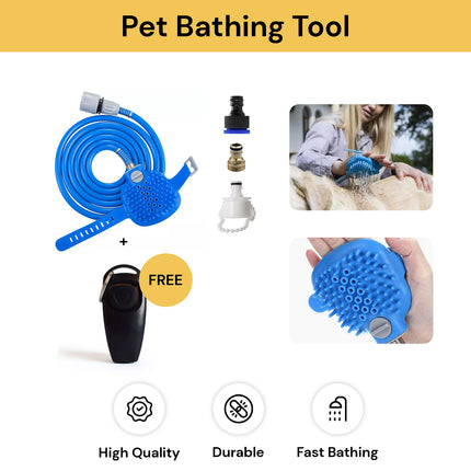 BUY Pet Bathing Tool GET Dog Clicker Whistle - Training Tool FREE
