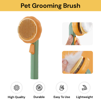 Self-Cleaning Pet Grooming Brush