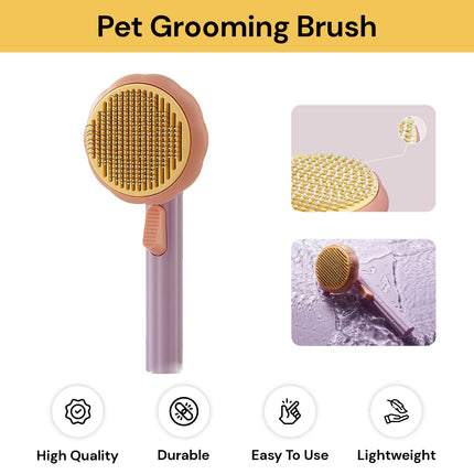 Self-Cleaning Pet Grooming Brush