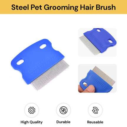 Steel Pet Grooming Hair Brush