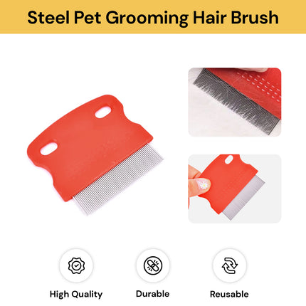 Steel Pet Grooming Hair Brush