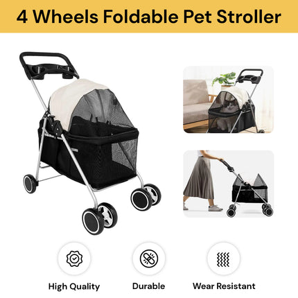 4 Wheels Foldable Pet Stroller