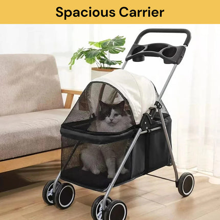 4 Wheels Foldable Pet Stroller