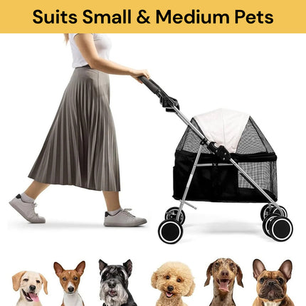 4 Wheels Foldable Pet Stroller