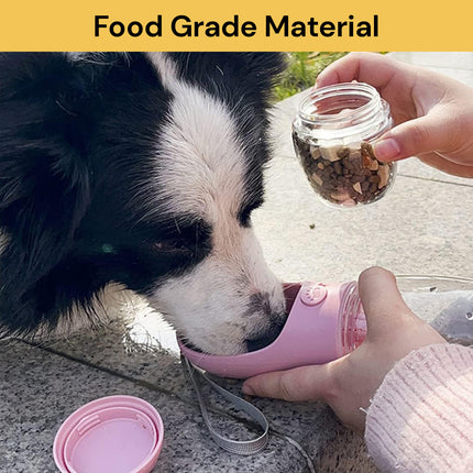 2 In 1 Pet Food Water Bottle