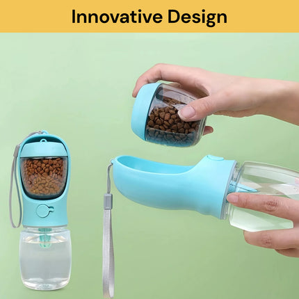 2 In 1 Pet Food Water Bottle