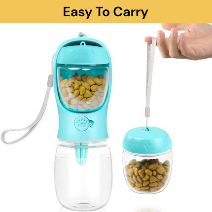 2 In 1 Pet Food Water Bottle