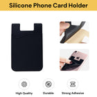 Adhesive Silicone Phone Wallet - Secure, Card Holder