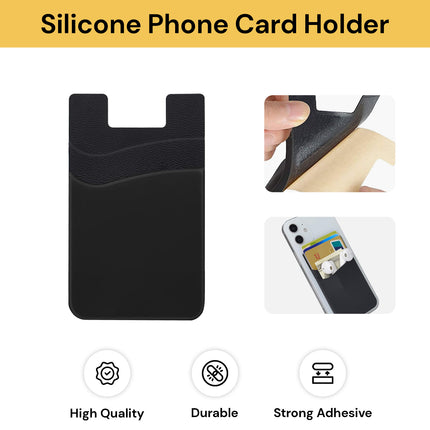 Adhesive Silicone Phone Wallet - Secure, Card Holder