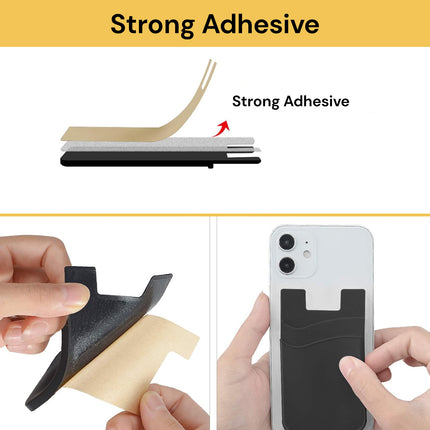 Adhesive Silicone Phone Wallet - Secure, Card Holder