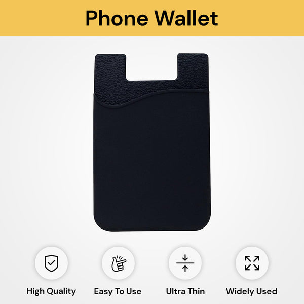 Adhesive Silicone Phone Wallet - Secure, Card Holder