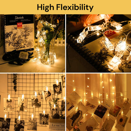 LED Photo Clip String Light