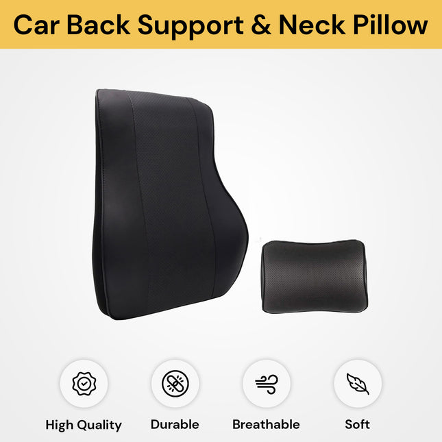 Car Back Support And Neck Pillow