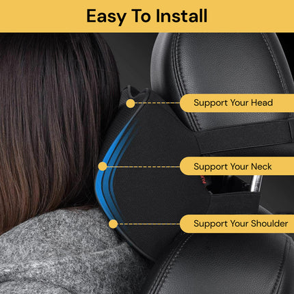 Car Back Support And Neck Pillow