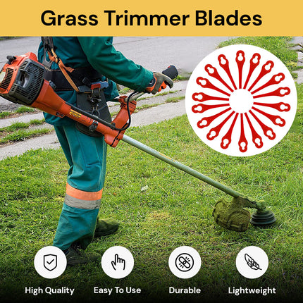 100Pcs Plastic Grass Trimmer Blades PlasticBlade01