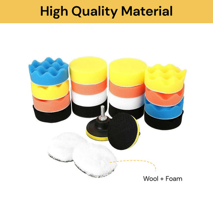 22PCs Car Drill Polishing Buffing Pads Kit